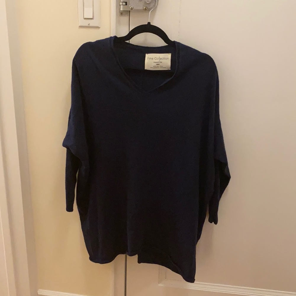 Navy cashmere sweater dress XS